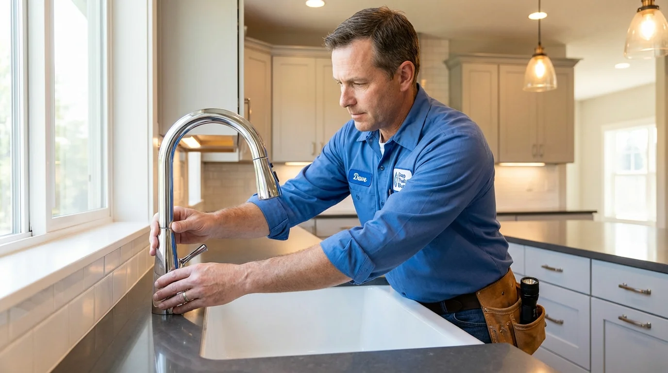 Kitchen faucet installation by Johns Plumbing LLC in Cordell
