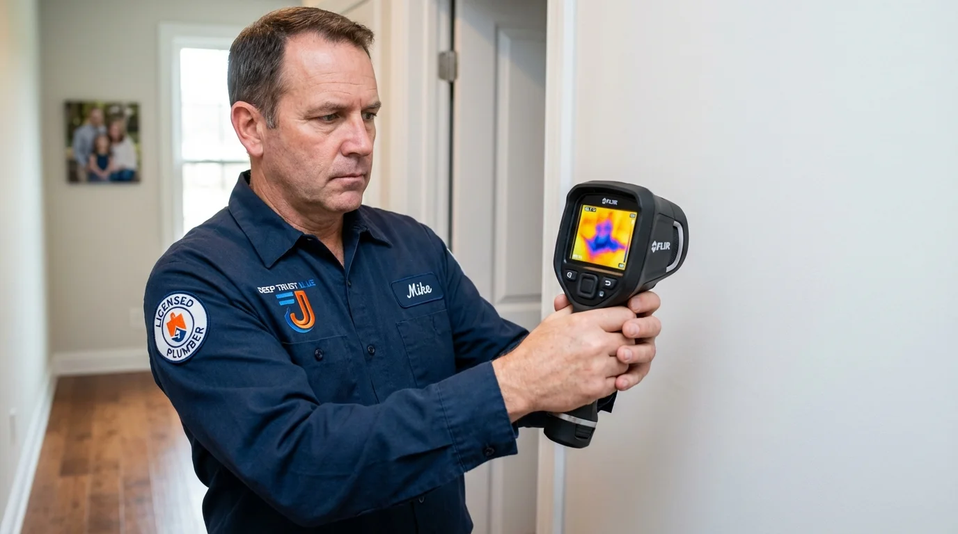 Thermal imaging leak detection by Johns Plumbing LLC in Cordell